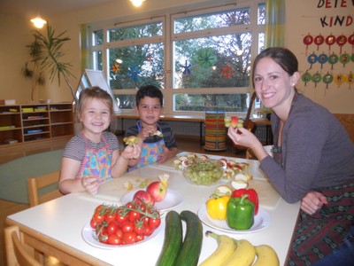 Der erste Kochtag im Kindergarten Montfort