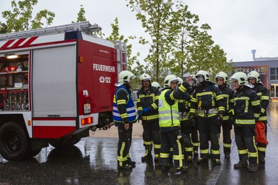 Gemeinsame Übung der Feuerwehren Röthis und Götzis