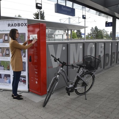 Sichere VMOBIL-Radboxen am Bahnhof Rankweil